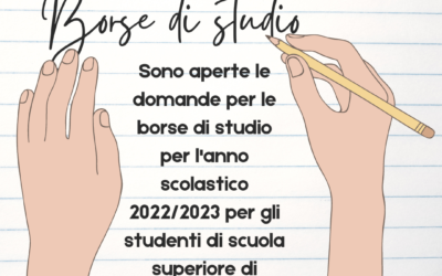 Dal 29/05/2023 sono aperte le domande per le borse di studio per gli studenti di scuola superiore di secondo grado.